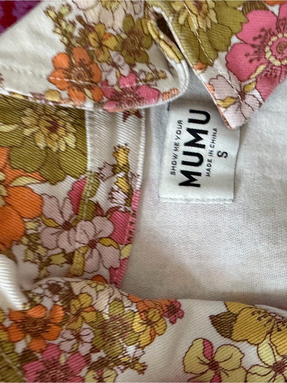 Show Me Your MuMu Floral Zip Front Sleeveless Jumpsuit in Pink & Gold - Picture 2 of 4